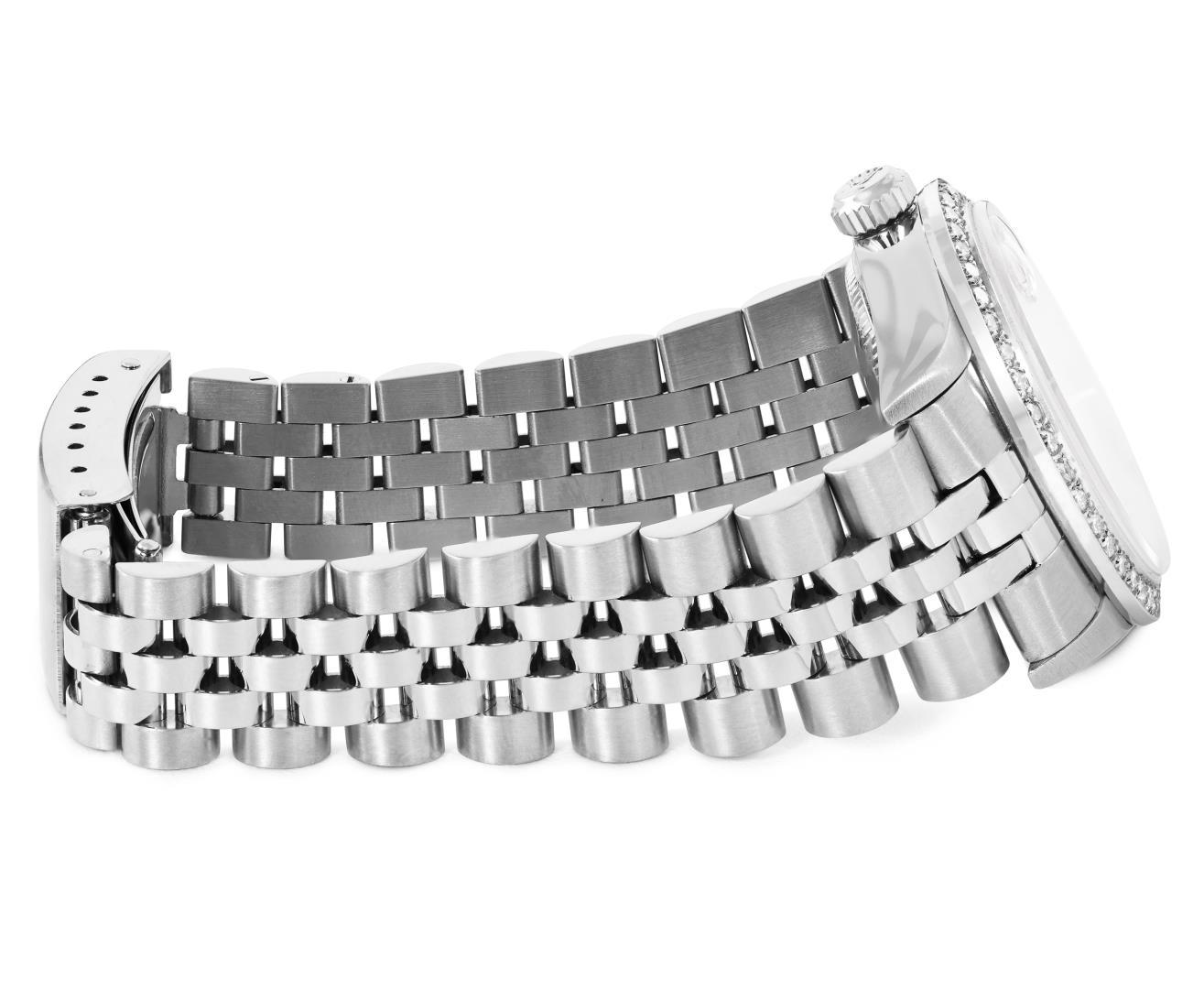 Rolex Midzie 31MM Quickset Cream Arabic Dial With Diamond Bezel Datejust Wristwa