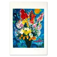 Le Bouquet Illuminant Le Ciel by Chagall (1887-1985)