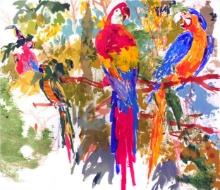 LEROY NEIMAN Birds of Paradise