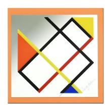 Homage to Mondrian (Orange Border) by Agam Yaacov