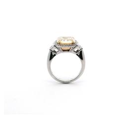 Platinum Fancy Yellow Diamond Ring