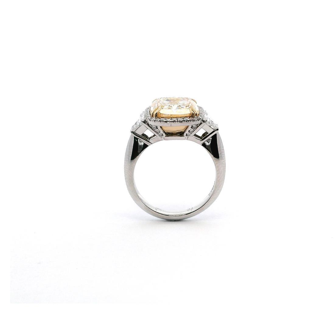 Platinum Fancy Yellow Diamond Ring