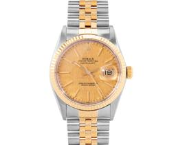 Rolex Mens Two Tone Yellow Gold And Steel 36MM Champagne Index Datejust With Rol