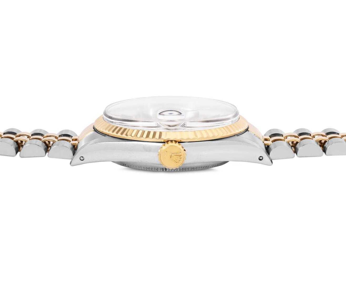Rolex Mens Two Tone Yellow Gold And Steel 36MM Champagne Index Datejust With Rol