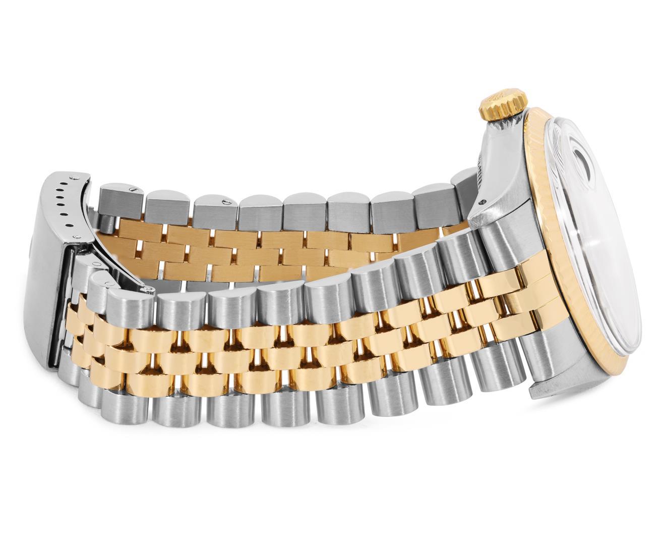 Rolex Mens Two Tone Yellow Gold And Steel 36MM Champagne Index Datejust With Rol