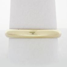 Classic Vintage Scheel 14k Gold 3.5mm Domed Plain Polished Wedding Band Ring