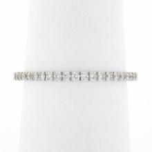 14k White Gold 0.33 ctw Pave Diamond Thin Petite Stack Wedding Eternity Band Rin