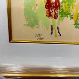 Paddock at Ascot 1972 by Leroy Neiman