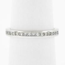 18k White Gold 0.80 ctw Channel Princess Diamond Eternity Stack Wedding Band Rin