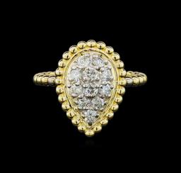 0.58 ctw Diamond Ring - 14KT Two Tone Gold