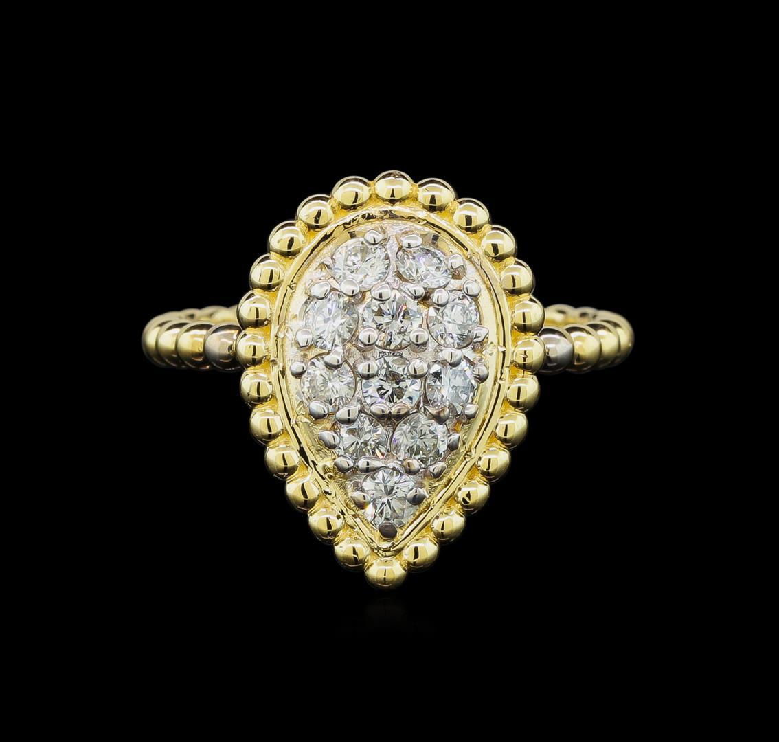 0.58 ctw Diamond Ring - 14KT Two Tone Gold