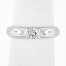 Tiffany & Co. Platinum 0.26 ctw Round Diamond Solitaire Etoile Engagement Ring