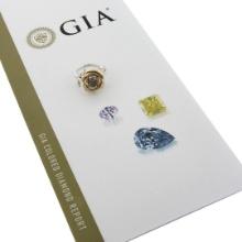 18k White & Rose Gold GIA 1.04 ctw Round Fancy Orange Brown Diamond Flower Ring