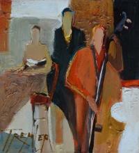 TREMLER BAR BAND SIGNED ORIGINAL ACRYLIC