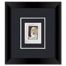 Lady with Profile and Flowers III by Peter Max