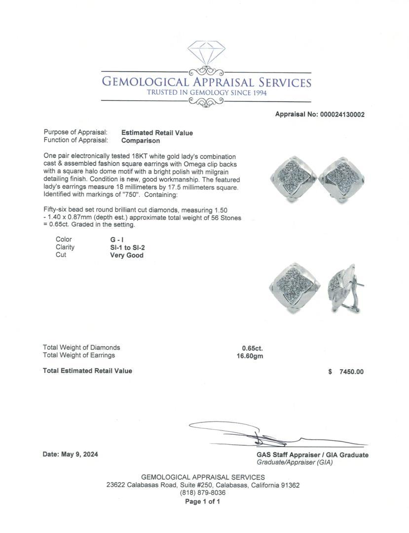 18kt WG Diamond Earrings