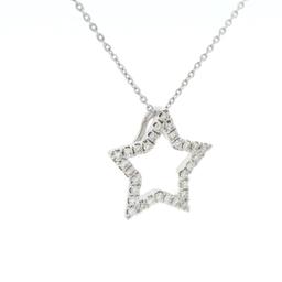 14kt WG Star Pendant with chain