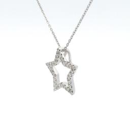 14kt WG Star Pendant with chain