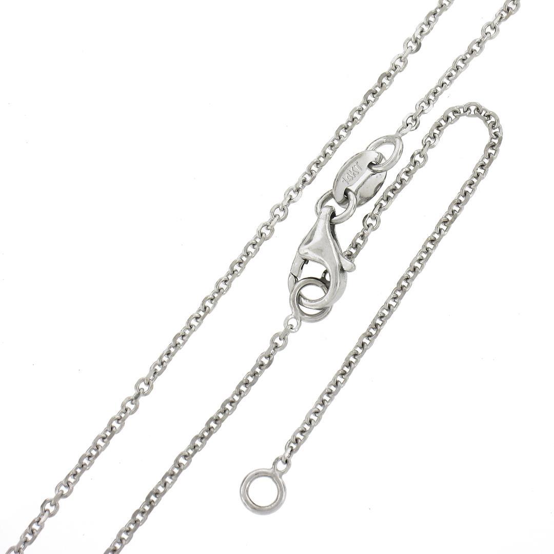 New 14K Gold.62 ctw Round Brilliant Diamond Solitaire Pendant w/ Adjustable Chai
