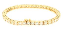 12.47 ctw Diamond Tennis Bracelet - 14KT Yellow Gold
