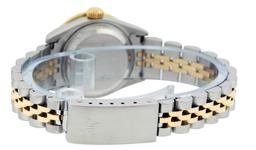 Rolex Ladies Quickset Two Tone Channel Set Diamond Bezel Datejust Wristwatch