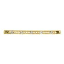 Antique Strobel & Crane 14k Gold .60 ctw European Diamond Filigree Bar Pin Brooc