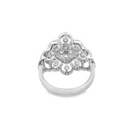 14kt WG Diamond Cluster Flower Ring