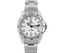 Rolex Mens Stainless Steel 42MM White Dial Explorer 2 With Rolex Box