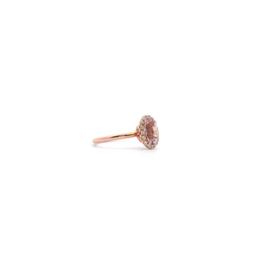 14kt RG Diamond and Morganite Ring