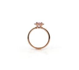14kt RG Diamond and Morganite Ring