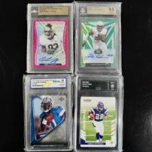 Set of (4) Football Rookie Cards - Graded James Robinson, Chase Claypool, Adrian