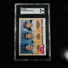 1981 Topps #302 Dodgers Future Stars - Valenzuela/Scioscia/Perconte - SGC 7