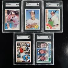 Set of (5) Cal Ripken Jr. Baseball Cards - All SGC Graded