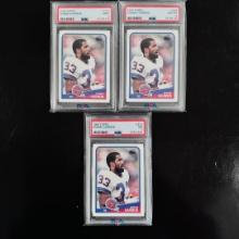 Set of (3) 1988 Topps #222 Ronnie Harmon Cards - PSA Graded