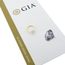 New 18K Gold & Platinum GIA 1.51 ctw IDEAL Round Diamond Solitaire Engagement Ri