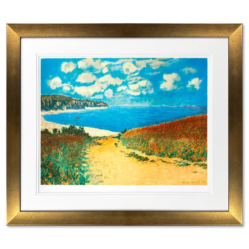 Chemin Dans Les Bles A Pourville by Monet (1840-1926)