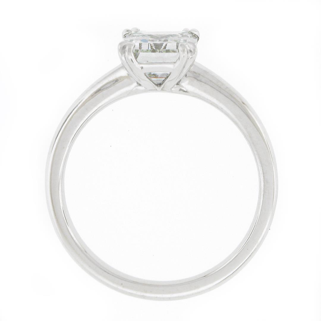 NEW Platinum 1.88 ctw GIA Old Emerald Cut Prong Diamond Solitaire Engagement Rin