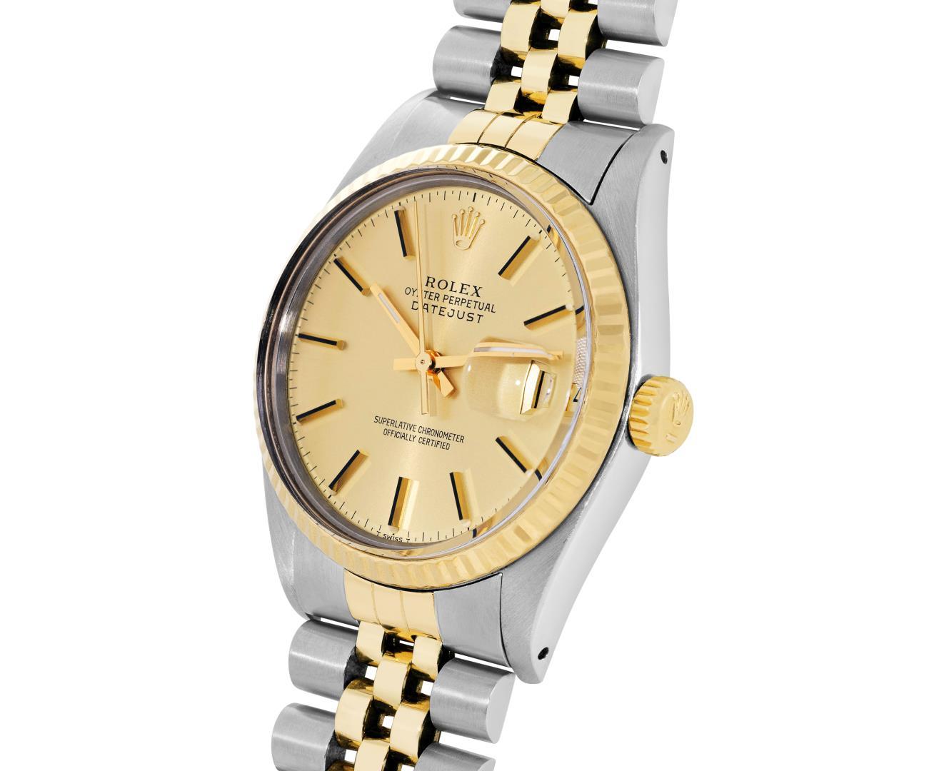 Rolex Mens 36MM Two Tone Datejust With Rolex Box
