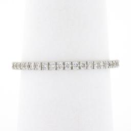 14k White Gold 0.33 ctw Pave Diamond Thin Petite Stack Wedding Eternity Band Rin