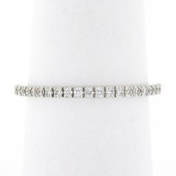 14k White Gold 0.33 ctw Pave Diamond Thin Petite Stack Wedding Eternity Band Rin
