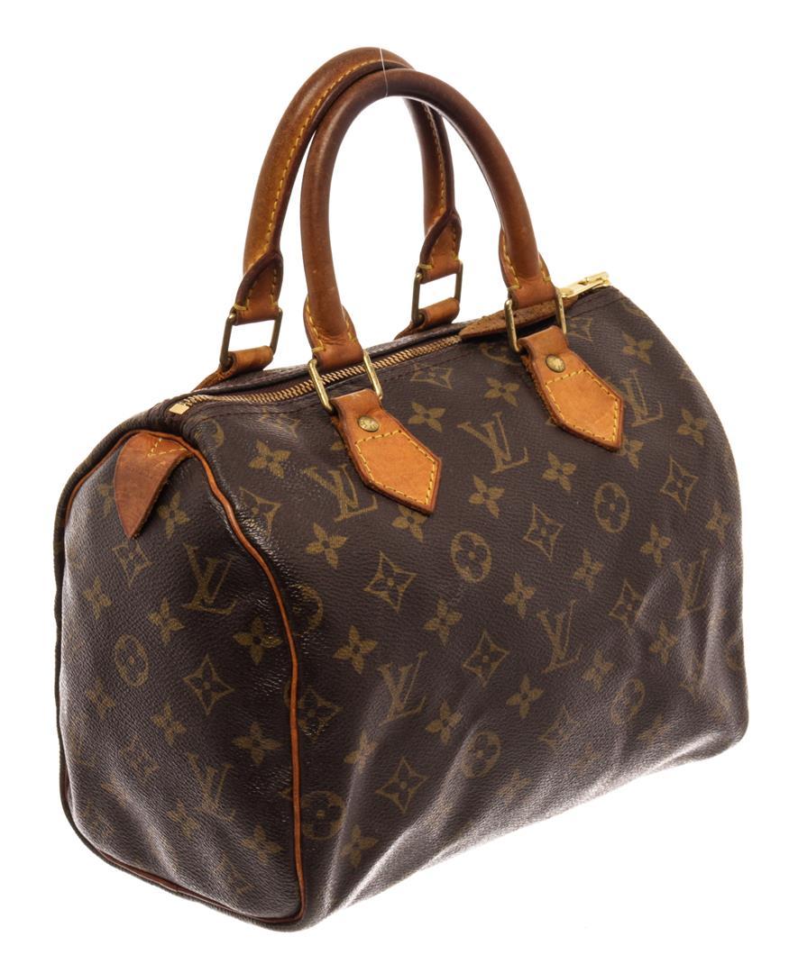 Louis Vuitton Brown Monogram Canvas Speedy 25 Satchel Bag