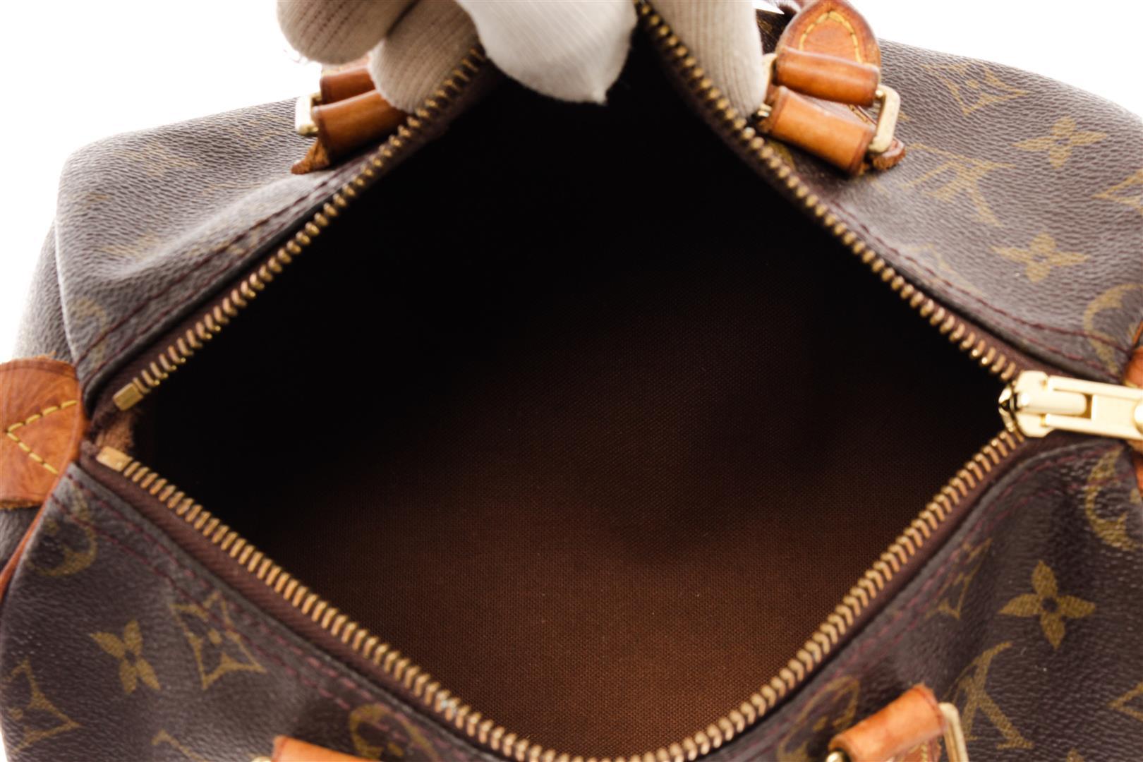 Louis Vuitton Brown Monogram Canvas Speedy 25 Satchel Bag