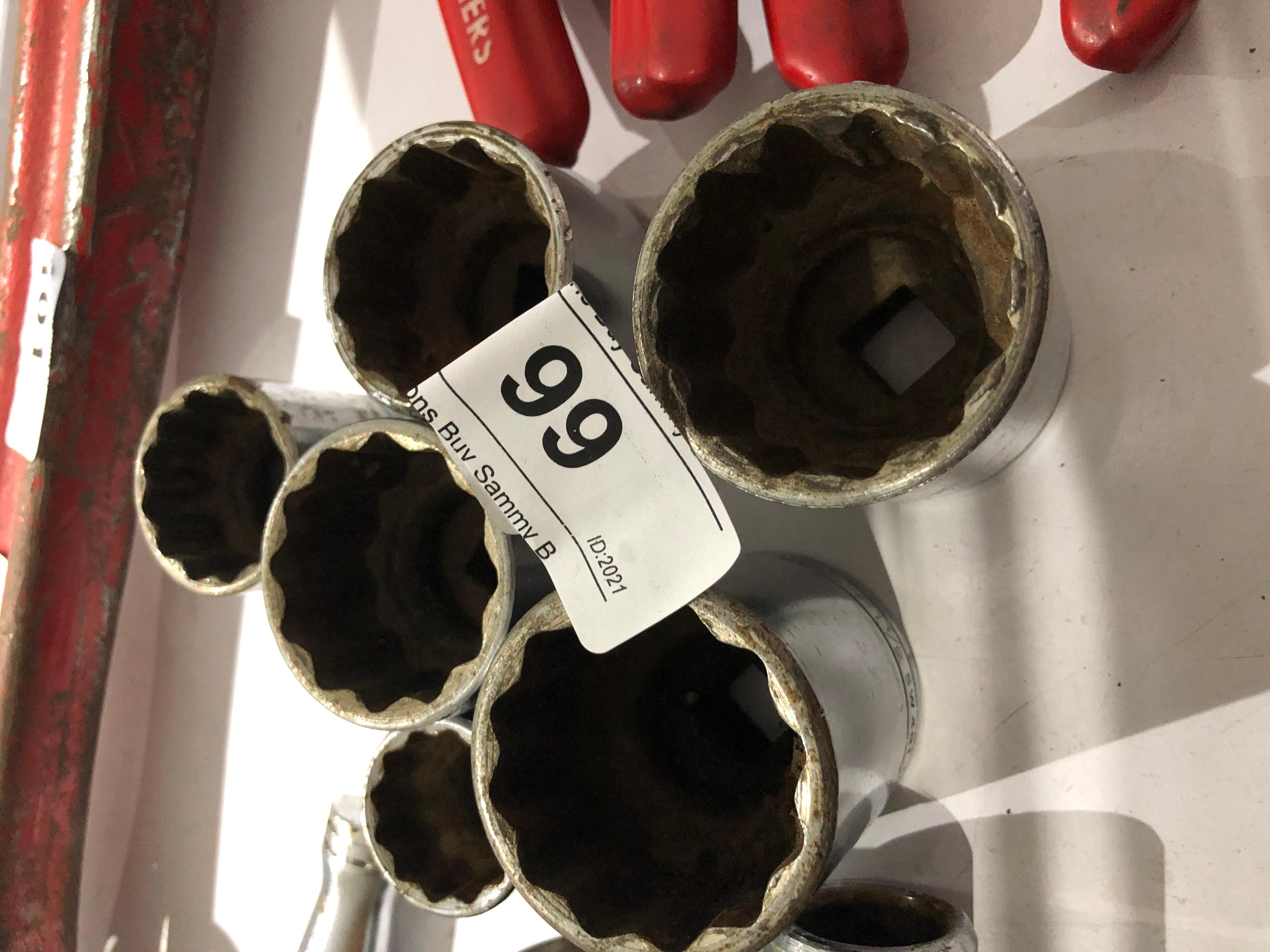6 Snap-on 1/2" Drive Socket Set 15/16 - 1 7/8