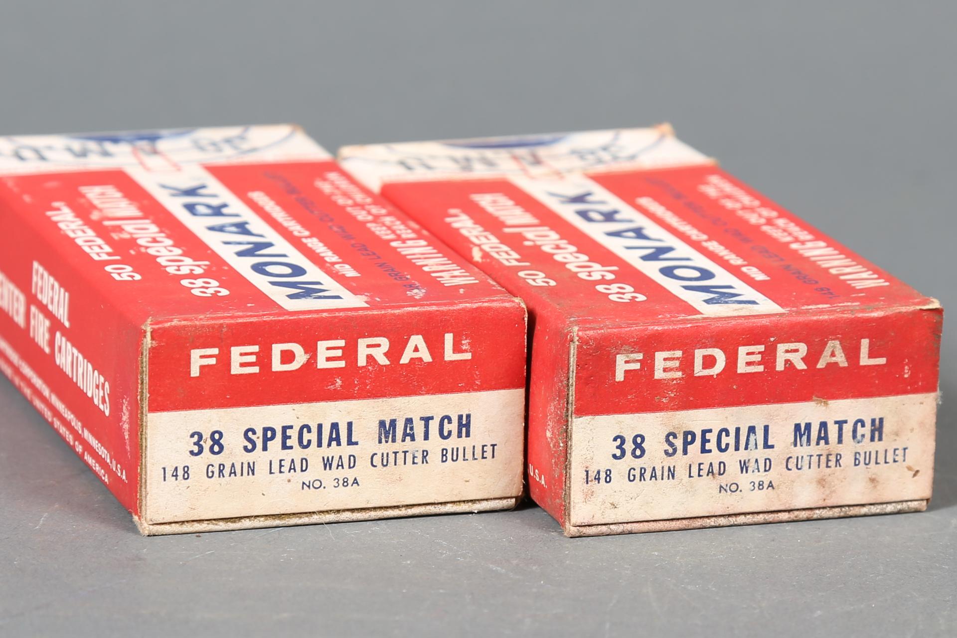 2 bxs Federal .38 spl A.M.U. ammo