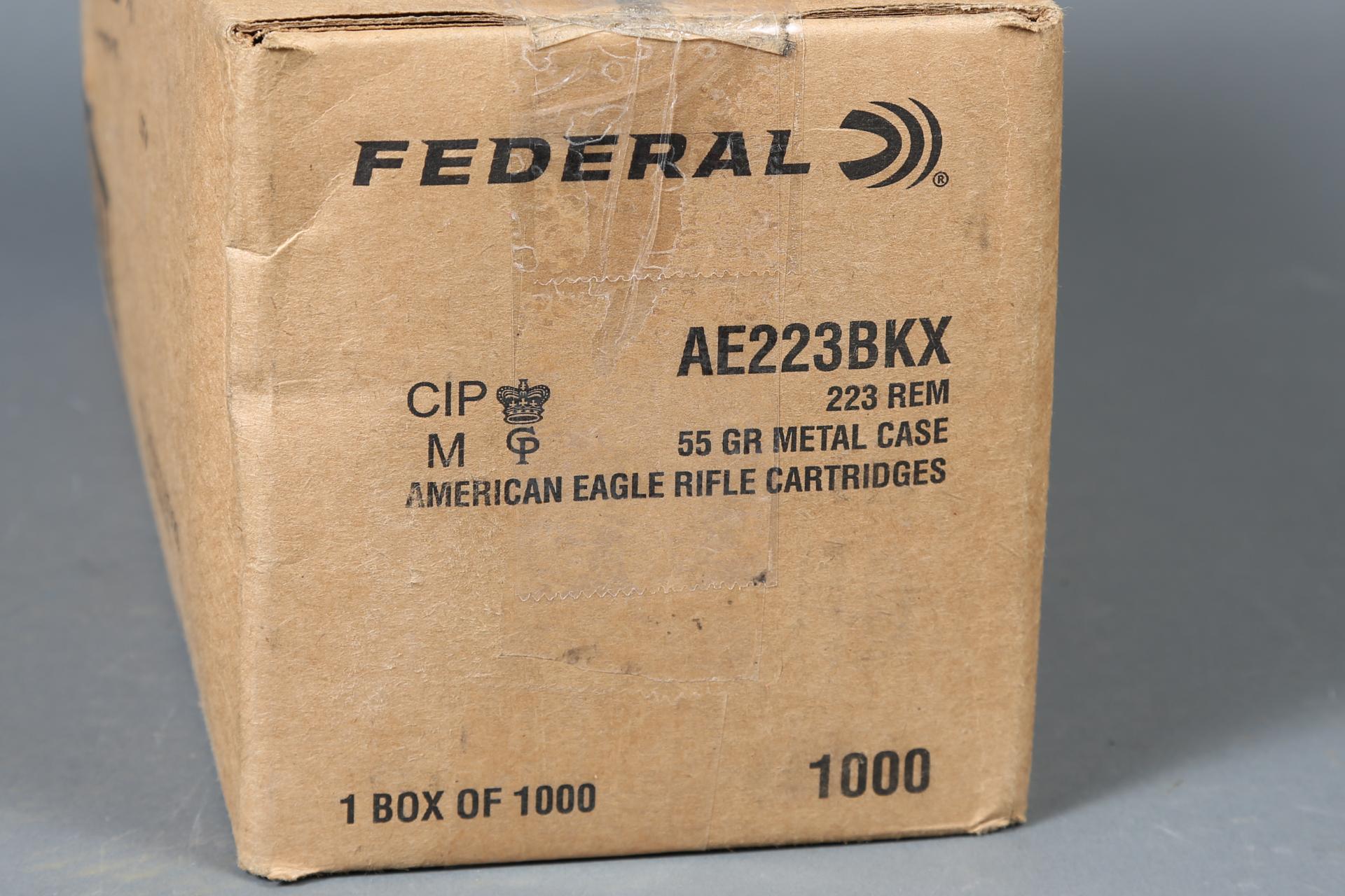 1 case Federal .223 rem ammo