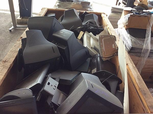 Crate of viewsonic monitors