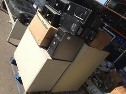 Pallet of 2 cabinets,computer equipment,computers,keyboards