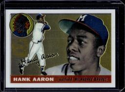 HANK AARON 2000 TOPPS CHROME FINEST 1955 REPRINT #2