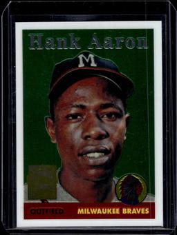 HANK AARON 2000 TOPPS CHROME FINEST 1958 REPRINT #5