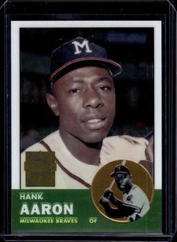 HANK AARON 2000 TOPPS CHROME FINEST 1963 REPRINT #10